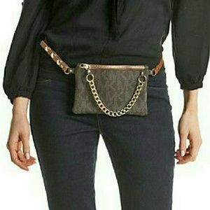 pull chain belt bag